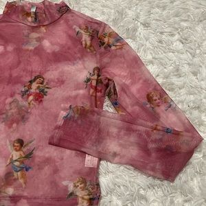 Mesh angels shirt